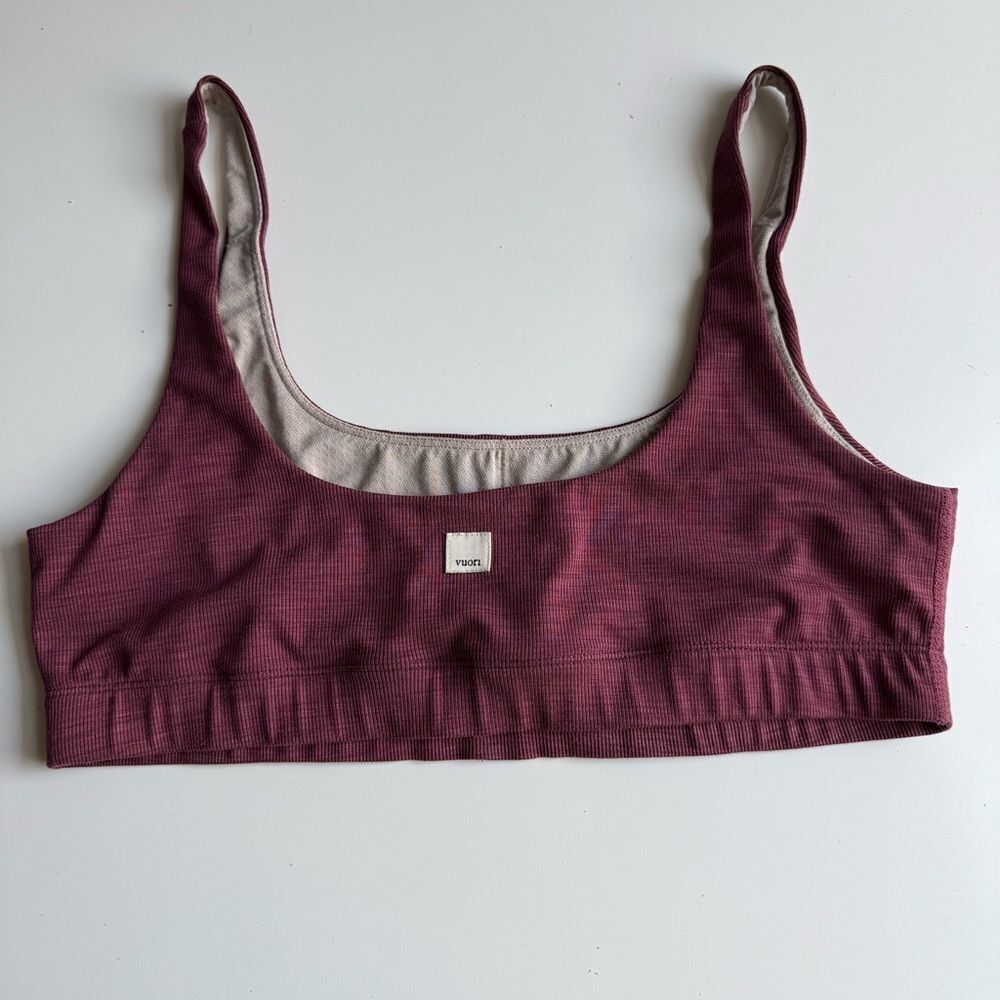 Vuori Lux Rib Daily Bra plum burgundy purple Large